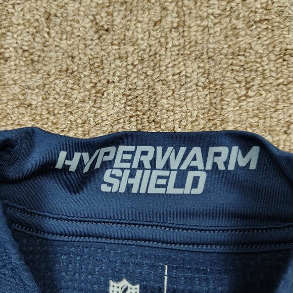 NIKE Hyperwarm Shield Shirt Men Small Blue NEW ENGLAND PATRIOTS NFL Long Sleeve - Picture 2 of 10